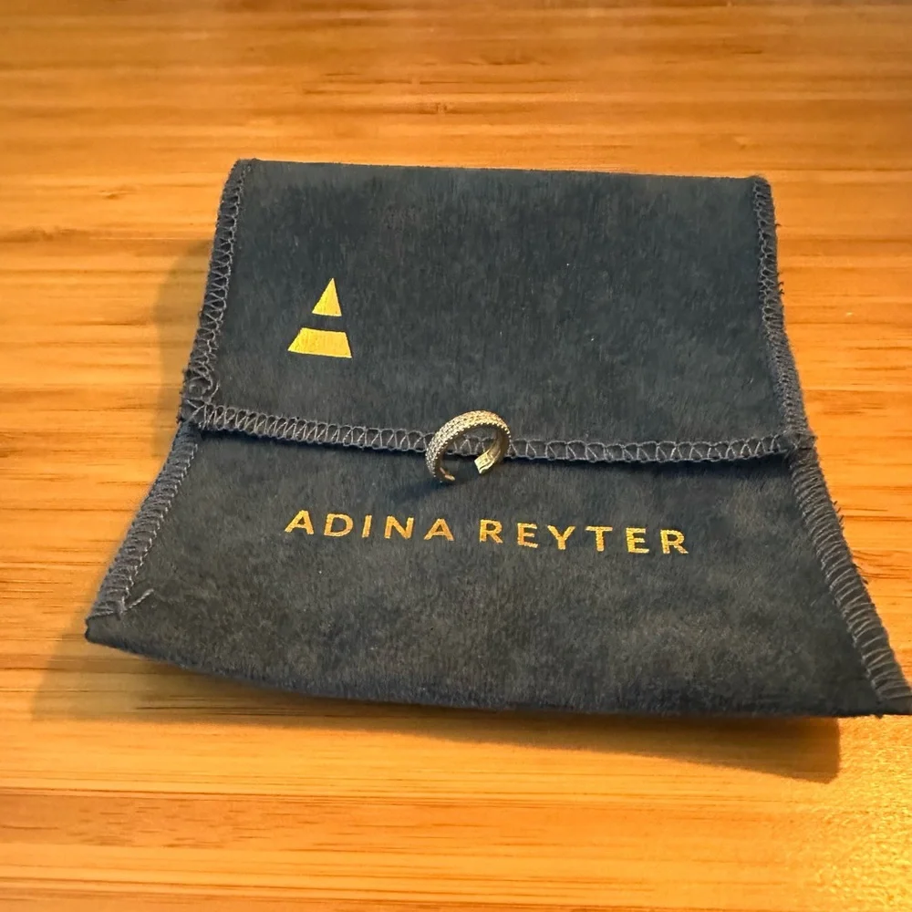 Adina Reyter 14k Pave Double Wide Ear Cuff - Picture 7 of 7